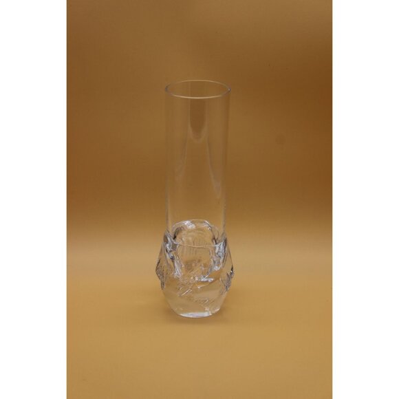 Daum France mid century modern abstract bulb base crystal‎ vase signed - Picture 14 of 16